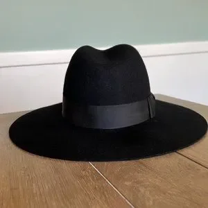 Ace of Something Wool Floppy Neutral Hat Black Tie ACE OF SOMETHING (@aceofsomething) · Melbourne, VIC main image 4